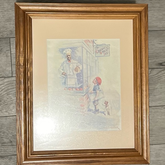 Vintage 1923 “Cream Of Wheat Inn” Original Magazine Framed AD By Edward Brewer - Picture 5 of 9